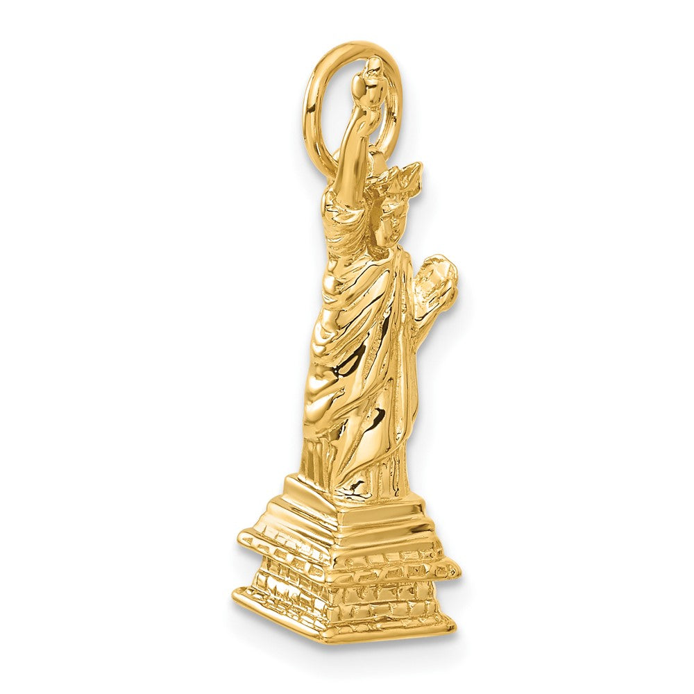 14K Gelbgold 14K 3d Statue Of Liberty Charm