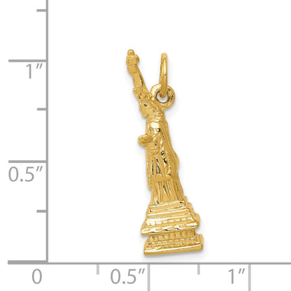 14K Gelbgold 14K 3d Statue Of Liberty Charm