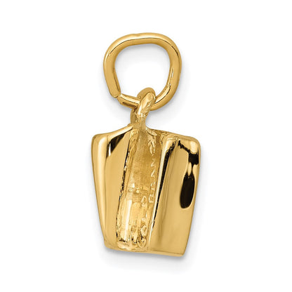 14K Gelbgold Charm Sardinendose 3D