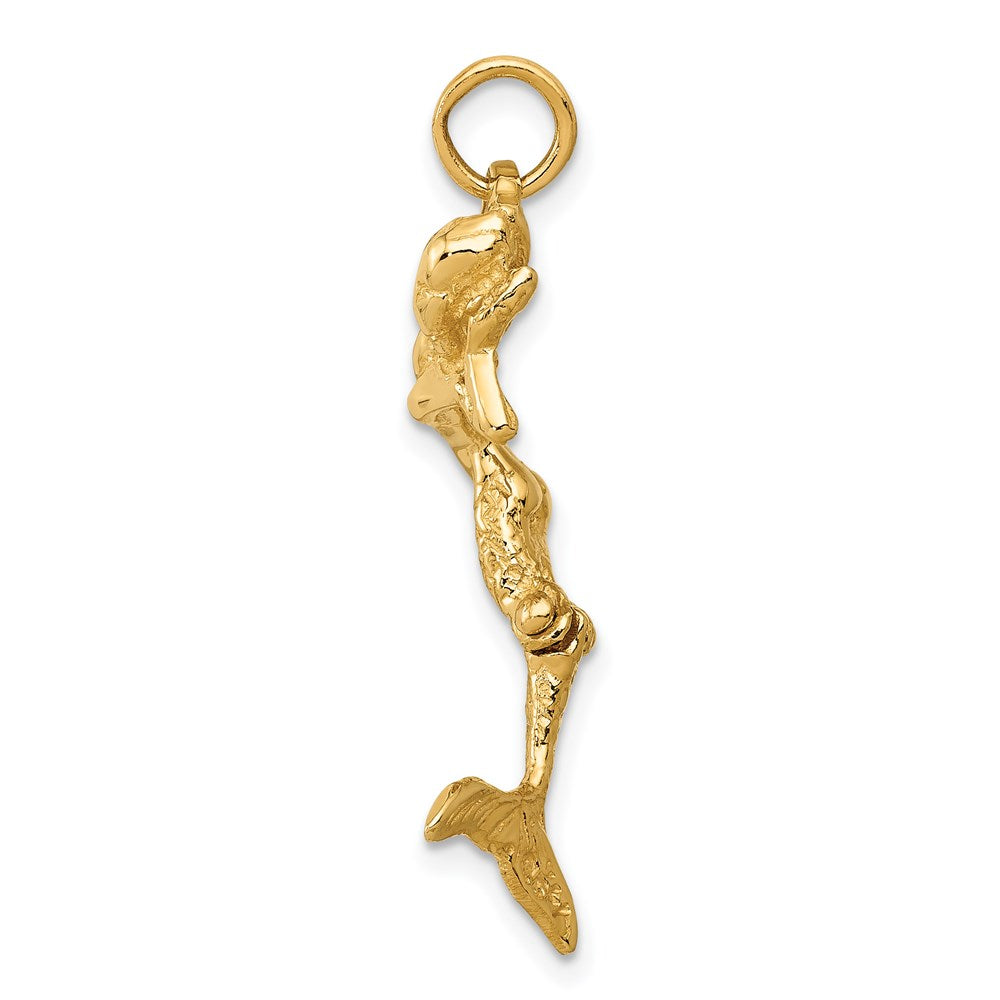 14K Gelbgold 14K 3d Meerjungfrau Charm