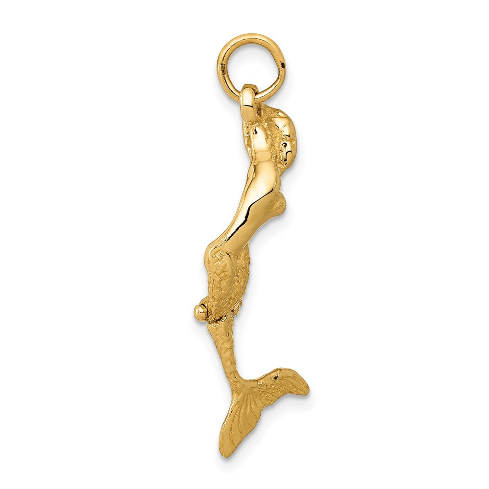 14K Gelbgold 14K 3d Meerjungfrau Charm