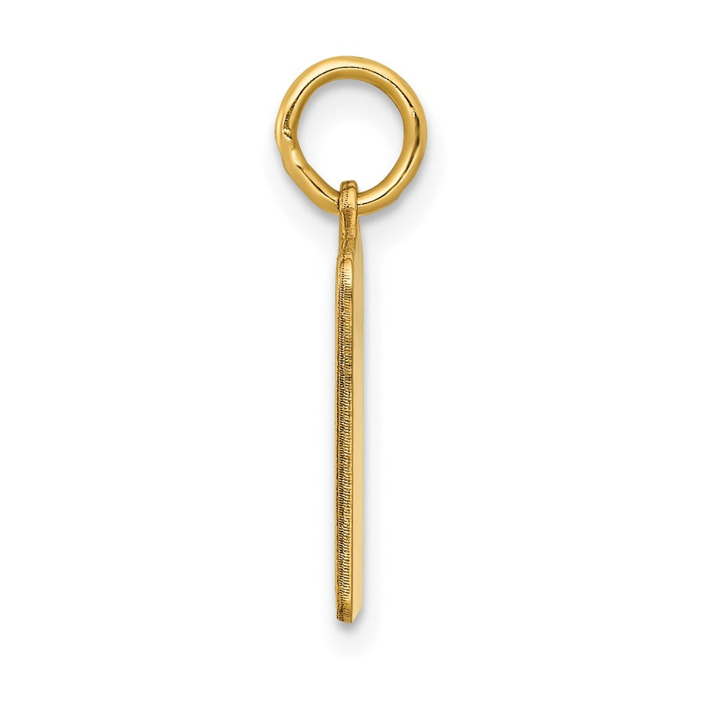 14K Gelbgold 14K Emailliert Blau Gravierbar Birth Certificate Charm