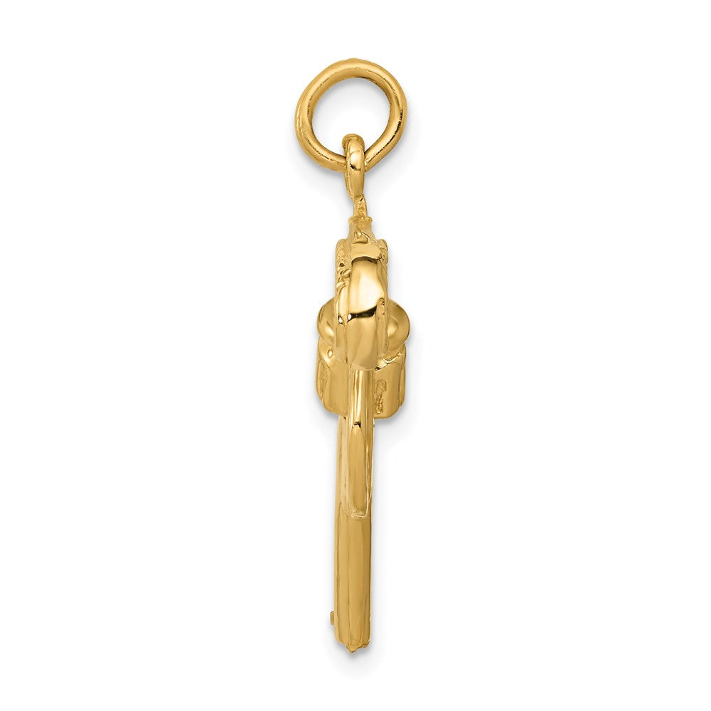 14K Gelb & Rhodium 14K und Rhodium Beweglich Revolver Charm
