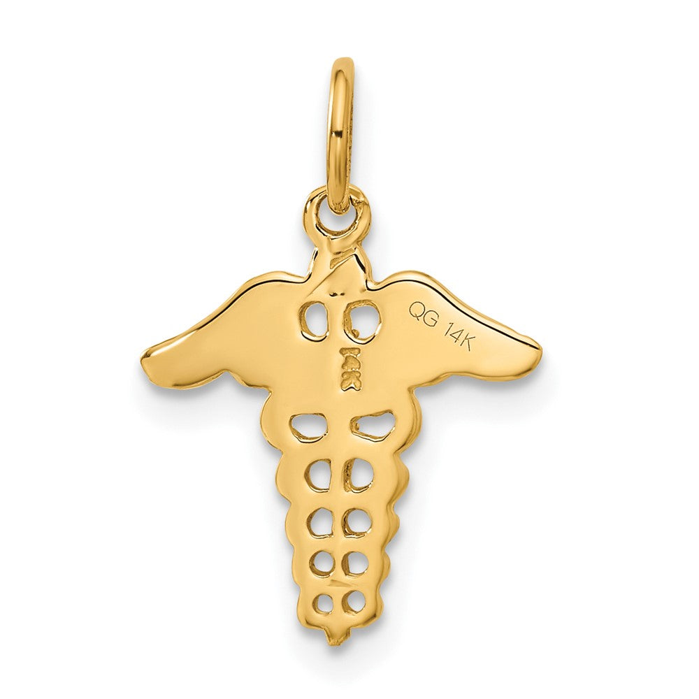 14K Gelbgold 14K Caduceus Charm