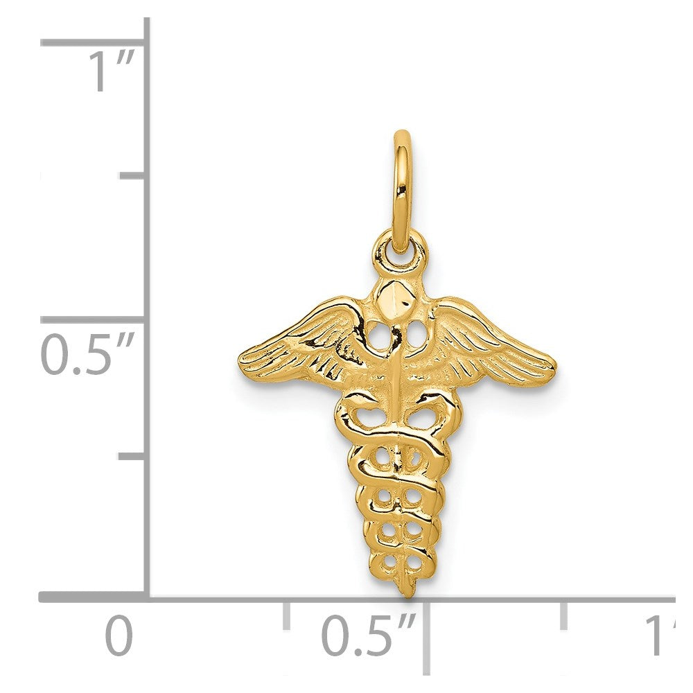 14K Gelbgold 14K Caduceus Charm