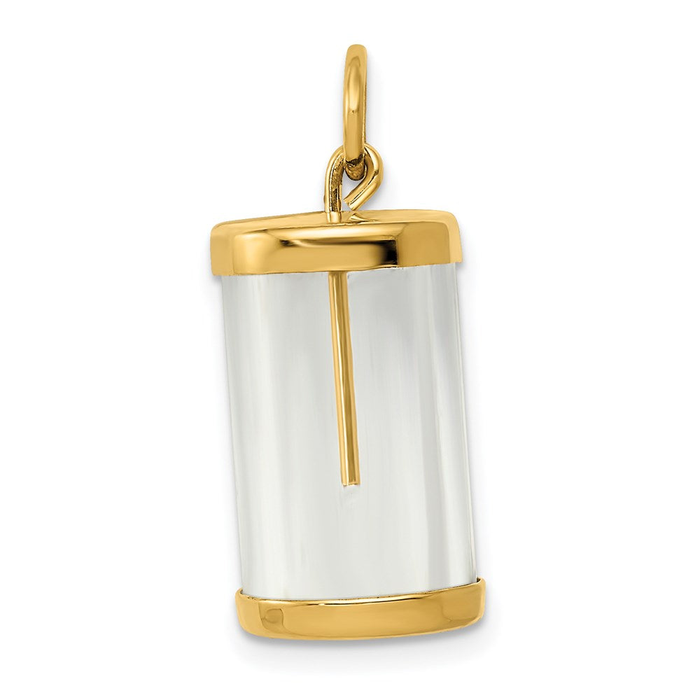 14K Gelbgold 14K Fillable Capsule Charm