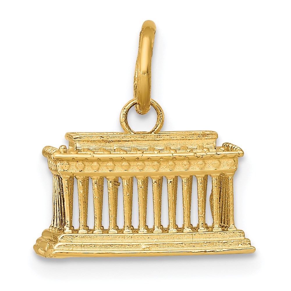 14K Gelbgold Lincoln Gedenk Charm