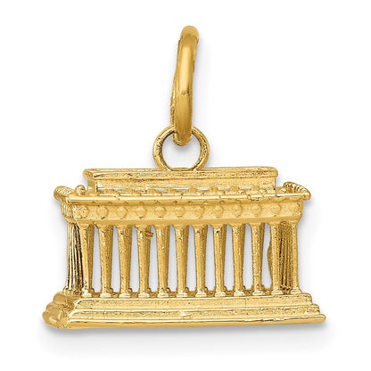 14K Gelbgold Lincoln Gedenk Charm