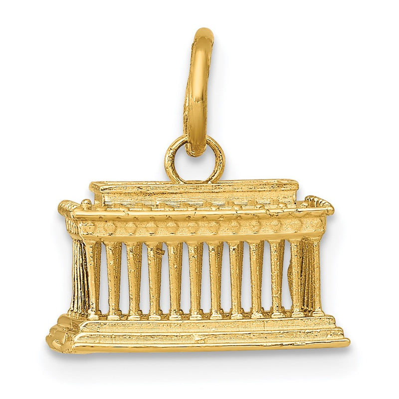 14K Gelbgold Lincoln Gedenk Charm