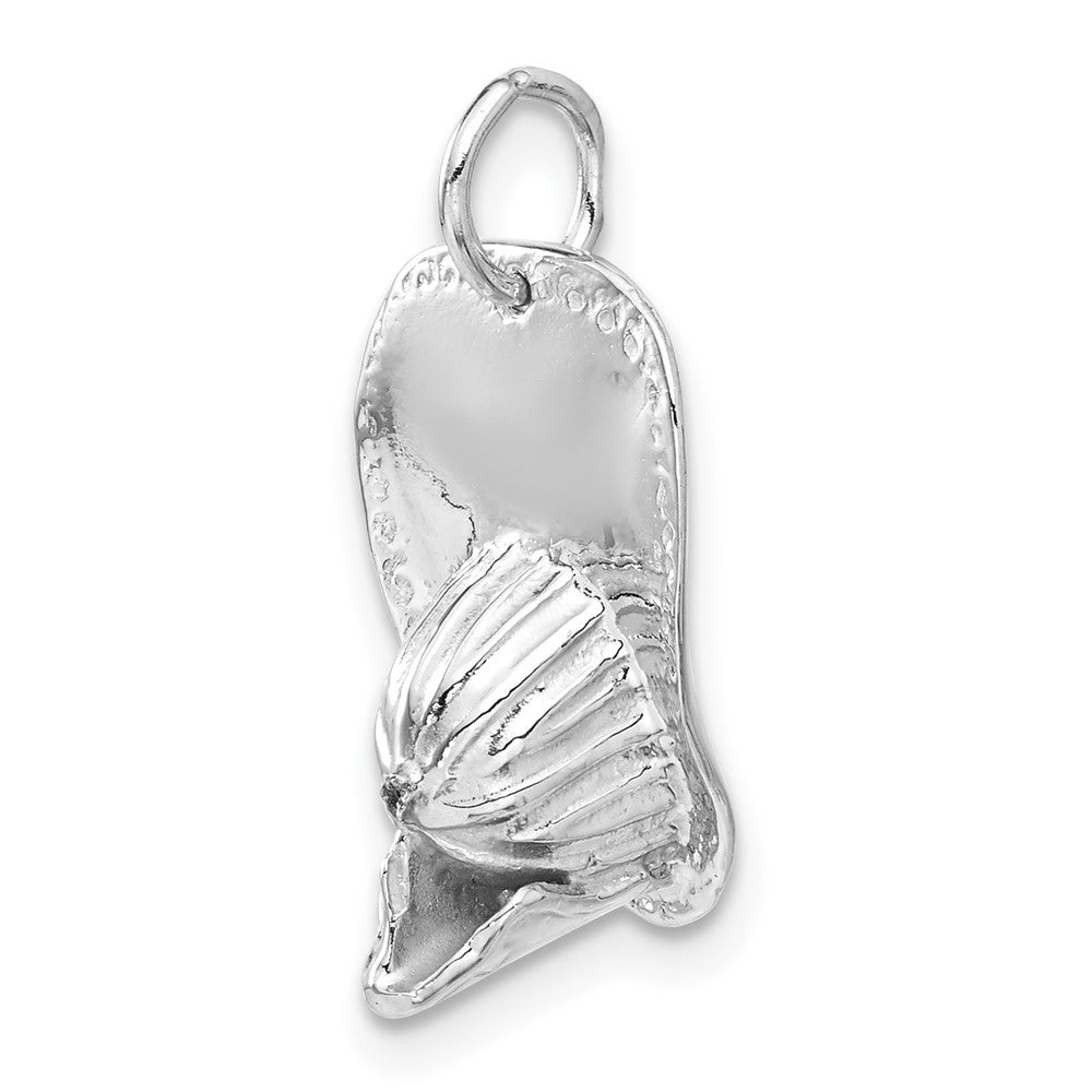 14K Weißgold 14K Weißgold 3-d Groß Fireman Hat Charm