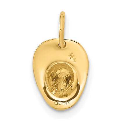 14K Gelbgold 3d Fireman Hat Charm