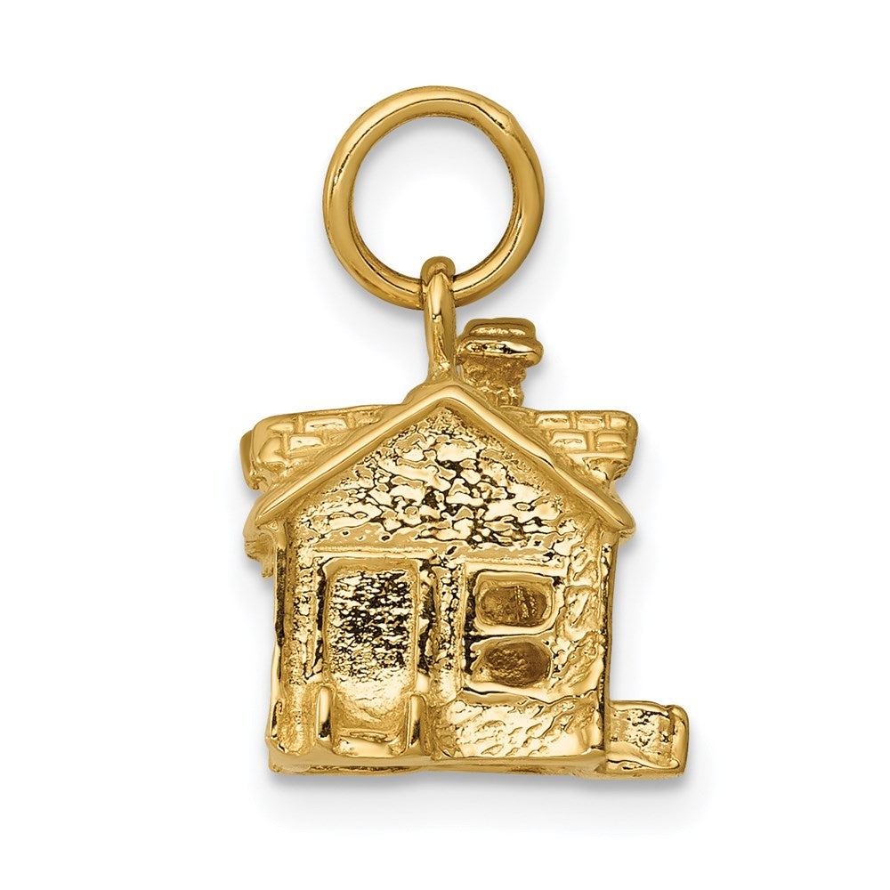 14K Gelbgold 14K 3-d House Charm
