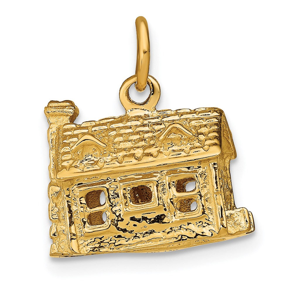 14K Gelbgold 14K 3-d House Charm