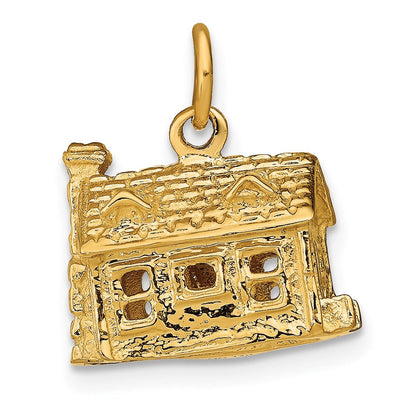 14K Gelbgold 14K 3-d House Charm