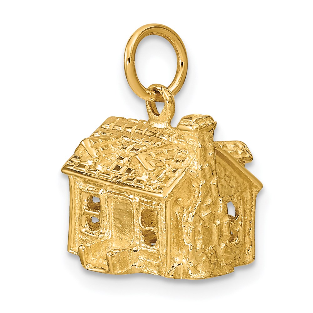 14K Gelbgold 14K 3-d House Charm