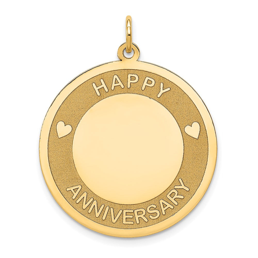 14K Gelbgold 14K Happy Jahrestag Charm