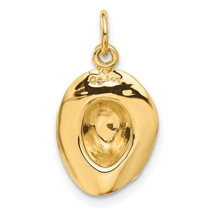 14K Gelbgold 14K Hat Charm