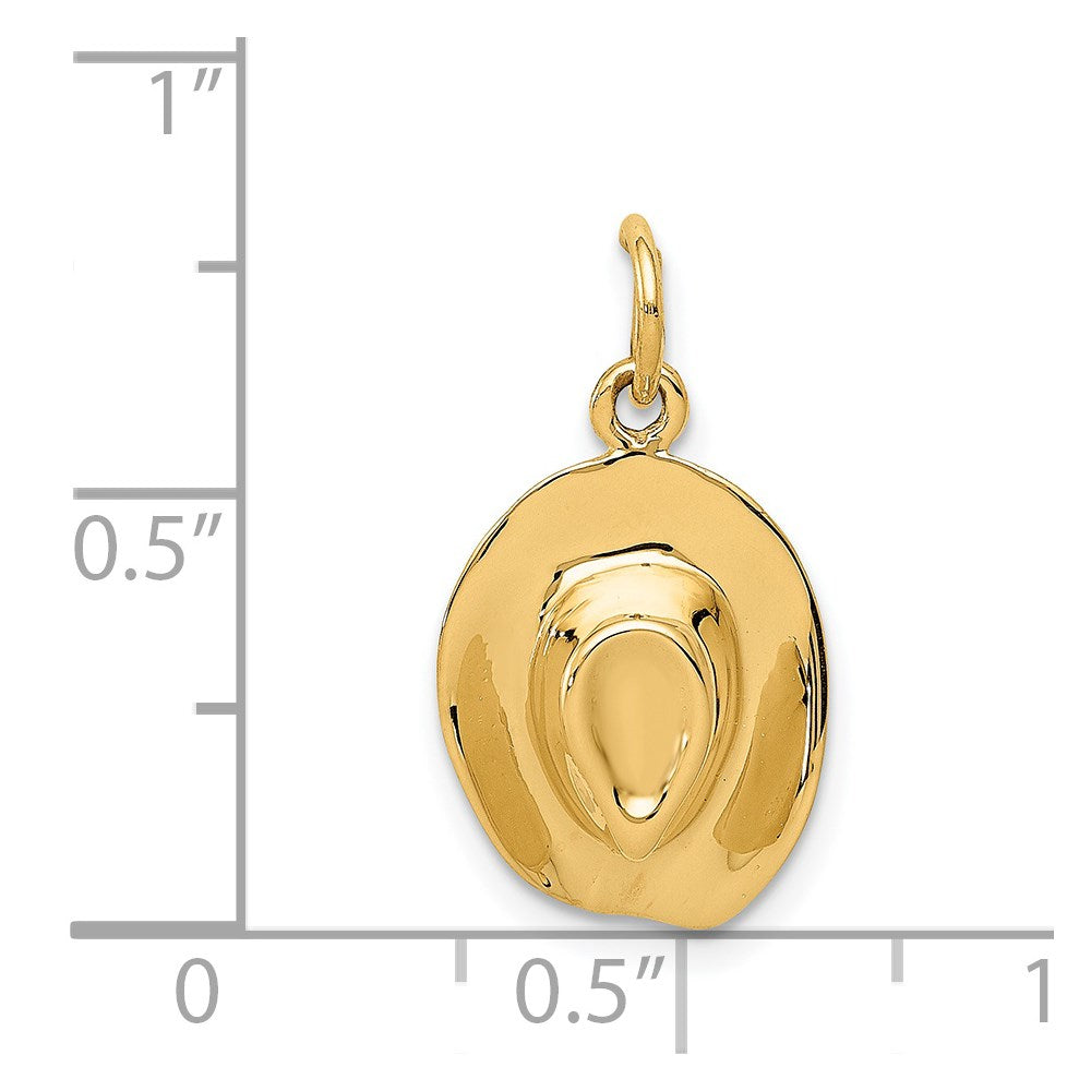 14K Gelbgold 14K Hat Charm