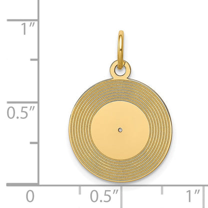 14K Gelbgold 14K Record Album Charm