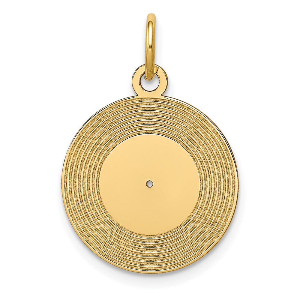 14K Gelbgold Record Album Charm