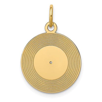 14K Gelbgold Record Album Charm