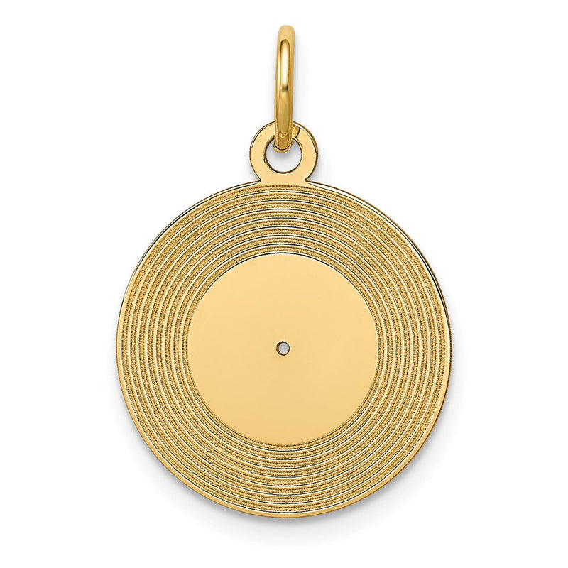 14K Gelbgold Record Album Charm