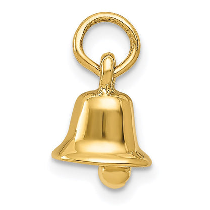 14K Gelbgold 14K 3d Hochzeit Bell Charm