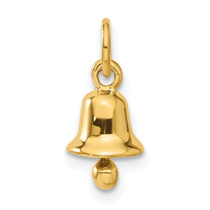 14K Gelbgold 14K 3d Hochzeit Bell Charm