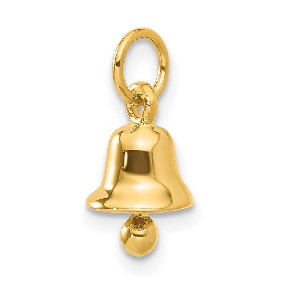 14K Gelbgold 14K 3d Hochzeit Bell Charm