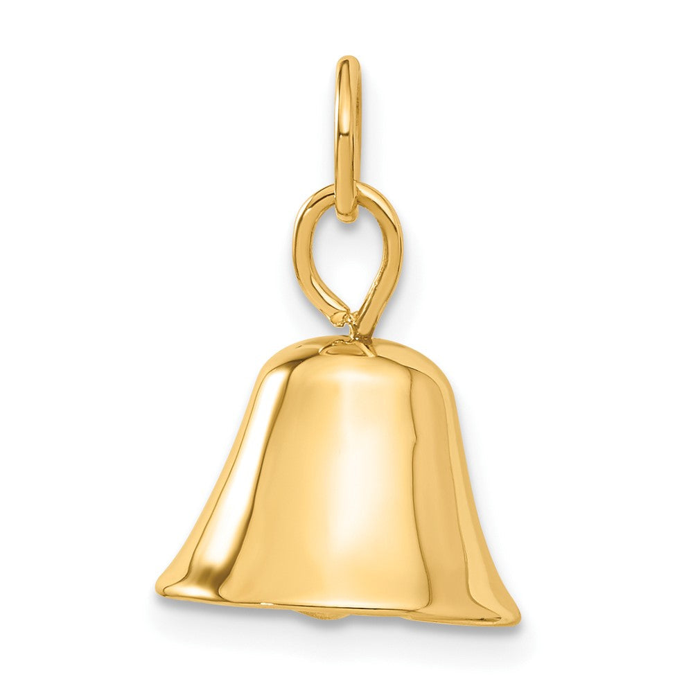 14K Gelbgold 14K Beweglich 3d Hochzeit Bell Charm