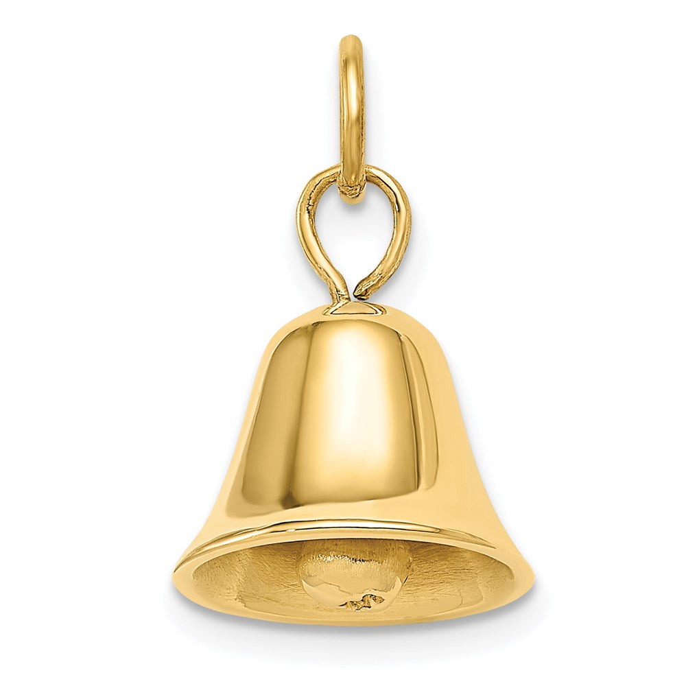 14K Gelbgold 14K Beweglich 3d Hochzeit Bell Charm