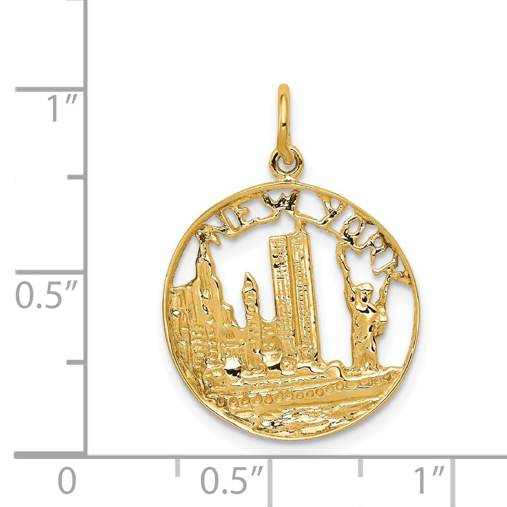 14K Gelbgold 14K New York Skyline Charm