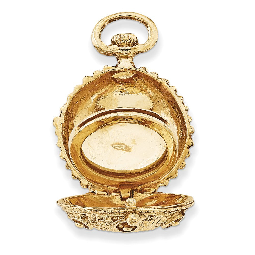 14K Gelbgold 14K Fantasie Gewölbt Medaillon
