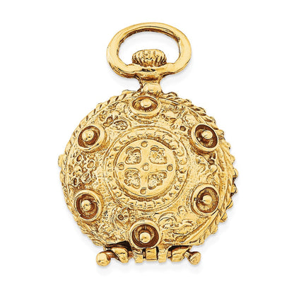14K Gelbgold 14K Fantasie Gewölbt Medaillon