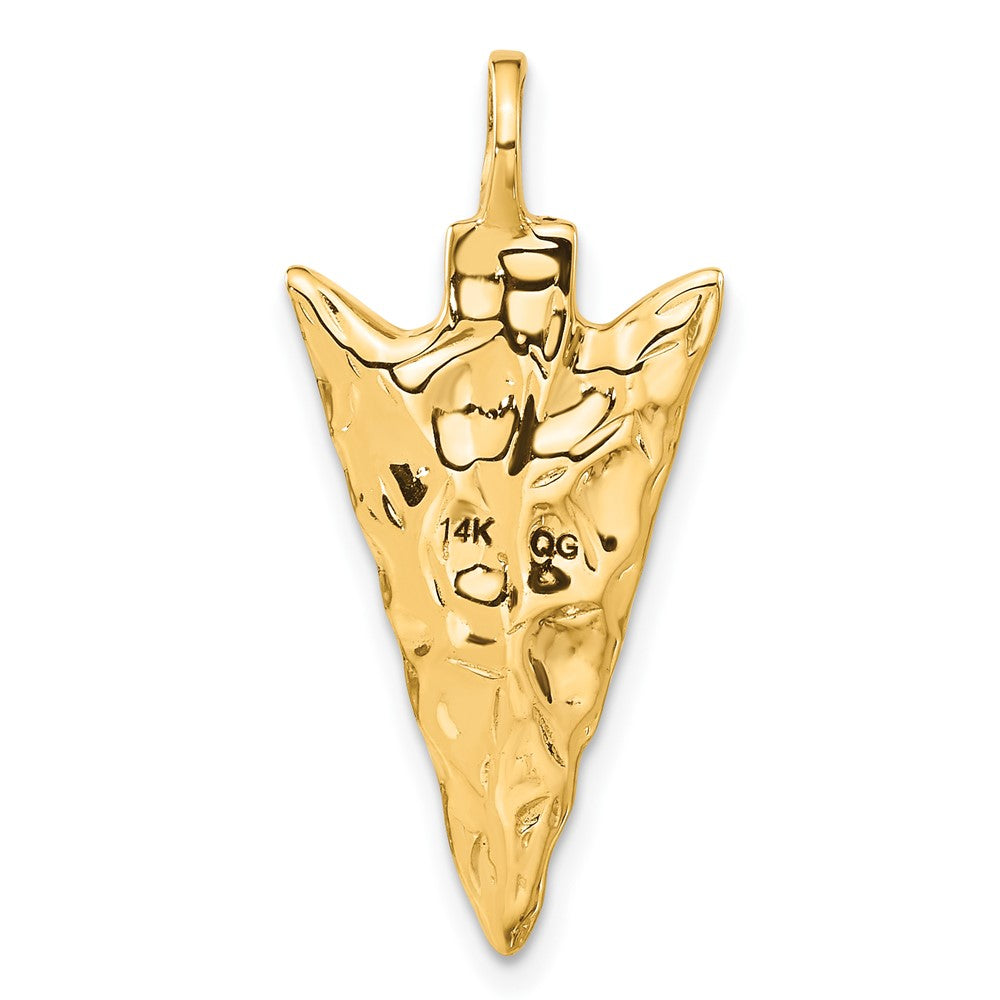14K Gelbgold 14K 3d Pfeil Kopf Charm