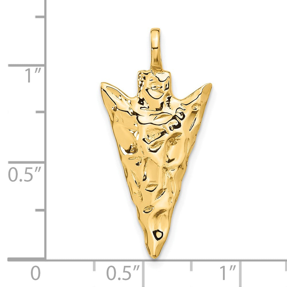 14K Gelbgold 14K 3d Pfeil Kopf Charm