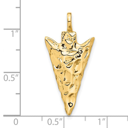 14K Gelbgold 14K 3d Pfeil Kopf Charm