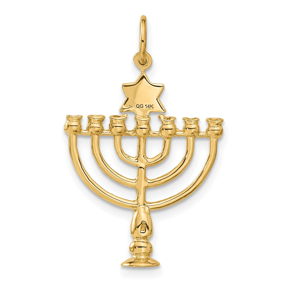 14K Gelbgold 14K 3d Menorah Charm