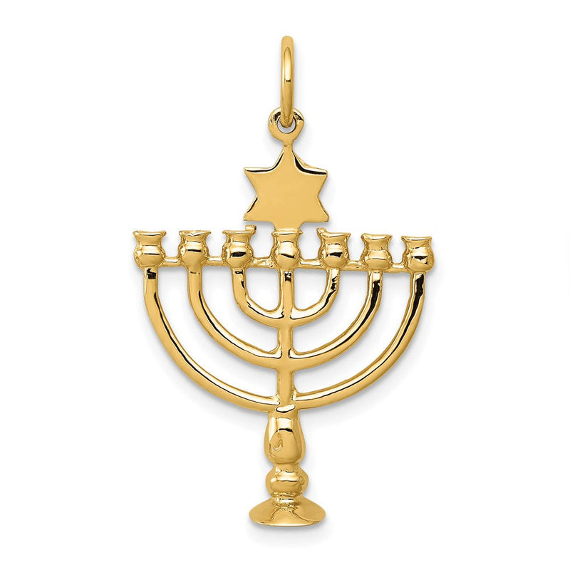 14K Gelbgold 14K 3d Menorah Charm