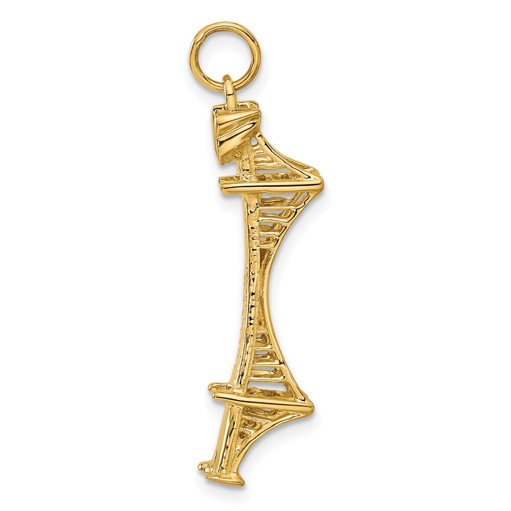 14K Gelbgold 14K 3d Golden Gate Bridge Charm
