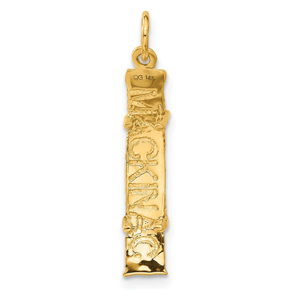 14K Gelbgold 14K 3d Mackinac Bridge Charm