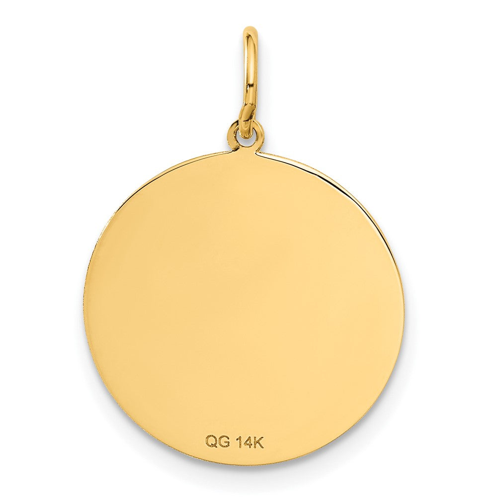 14K Gelbgold 14K Abschluss Day Plättchen Charm