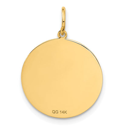 14K Gelbgold 14K Abschluss Day Plättchen Charm