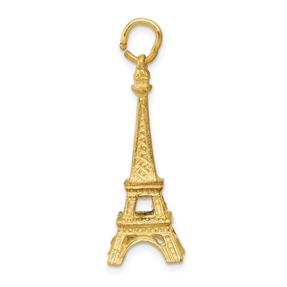 14K Gelbgold 14ky 3d Eiffel Tower Charm