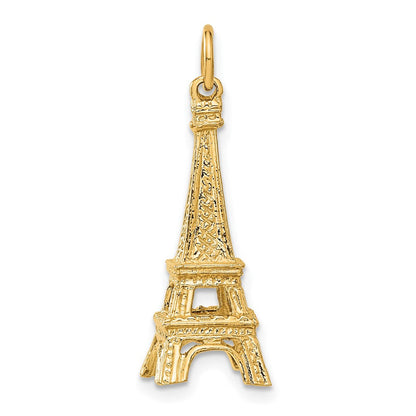 14K Gelbgold 14ky 3d Eiffel Tower Charm