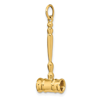 14K Gelbgold 14K 3-d Gavel Charm