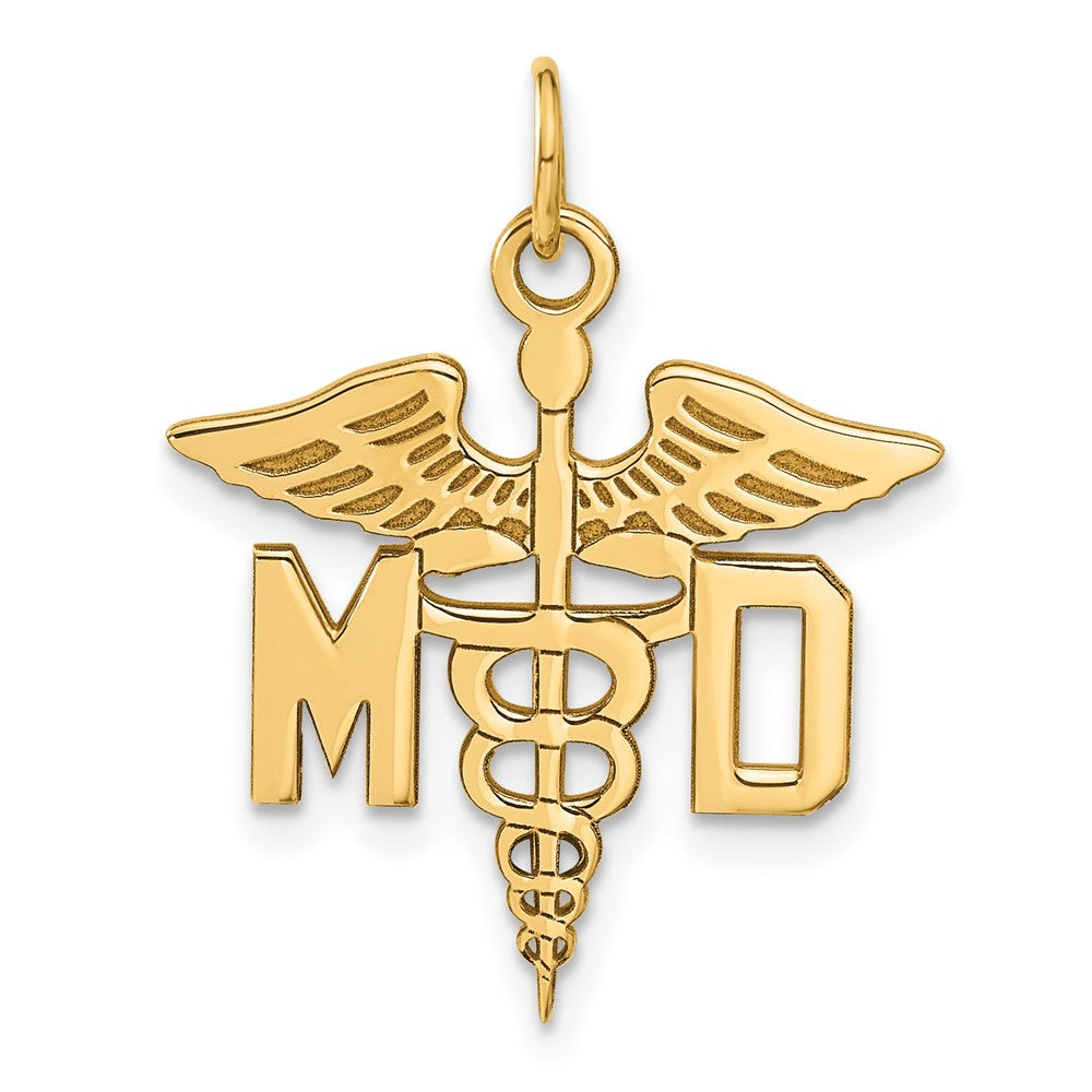 14K Gelbgold 14K Groß M.d. Caduceus Charm