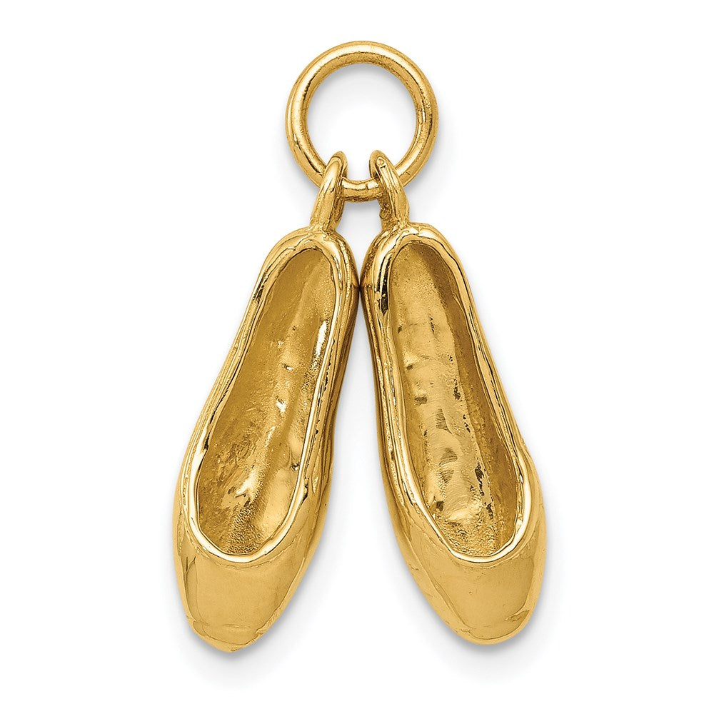 14K Gelbgold 3d Ballett Slippers Charm