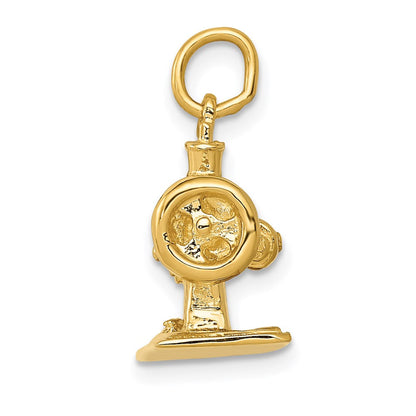 14K Gelbgold 14K 3d Antik Sewing Machine Charm