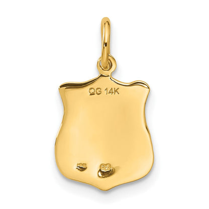 14K Gelbgold 14K Police Abzeichen Charm